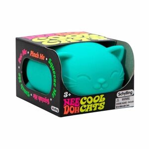 NEW | Needoh Cool Cats Squeeze Stress Squishy Toy | Teal Cat | Fast shipping!